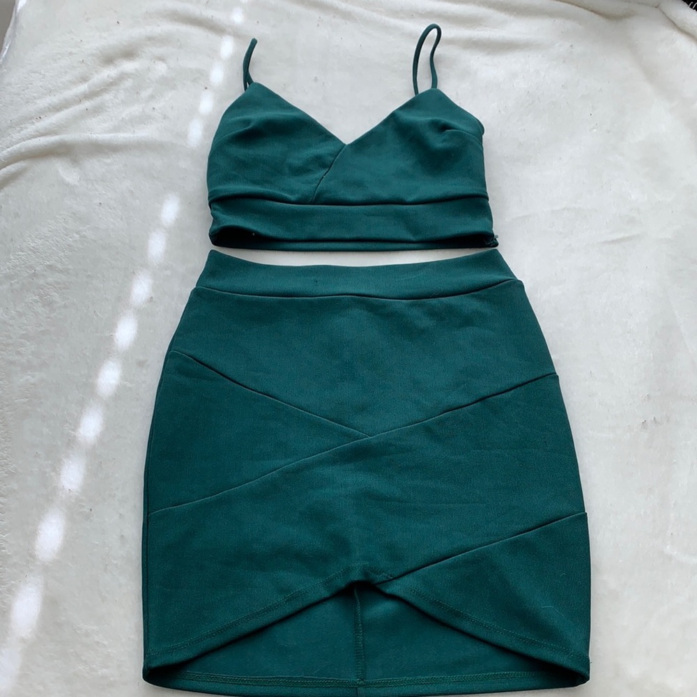 Two Piece CropTop/Asymmetrical Skirt